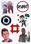 Набор виниловых стикеров №28 "Detroit"