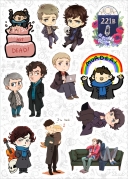 Набор виниловых стикеров №50 "Sherlock"