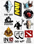 Набор виниловых стикеров №47 "Dota 2"