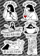 Набор виниловых стикеров H4