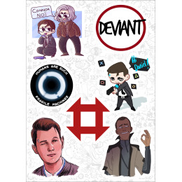 Набор виниловых стикеров №28 "Detroit"