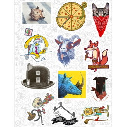 Набор виниловых стикеров №16